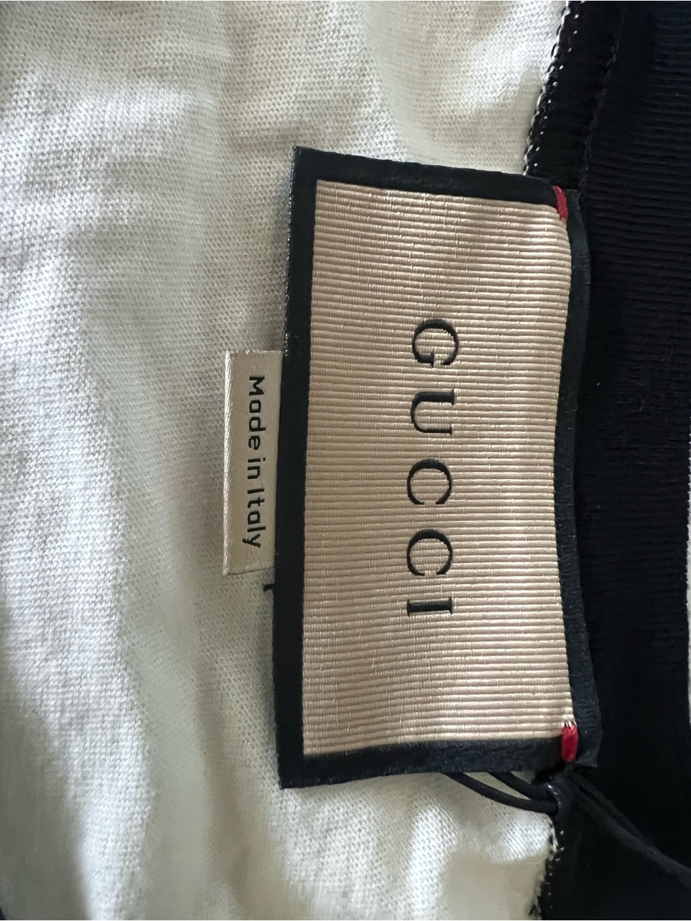 AUTH+BNWT GUCCI Ladies White Tee with Black Raglan Sleeves & Pink Planet Graphic - Picture 3 of 7